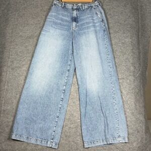 Reformation Jeans 29 High Rise Wide Leg Light Wash Denim Sustainable Women